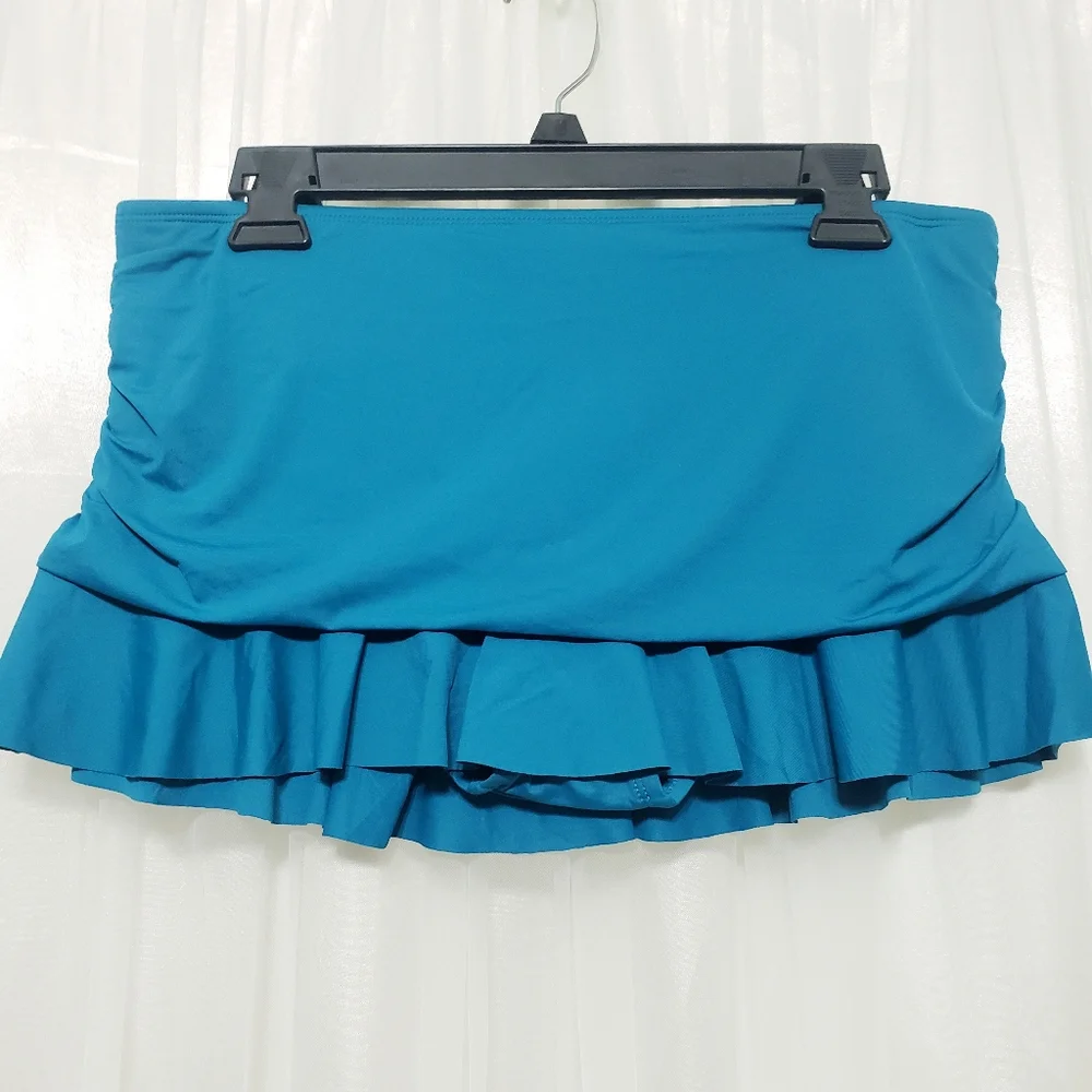 Sz 10 La Blanca  Island Goddess Ruffle Swim Skirt - Picture 3 of 16